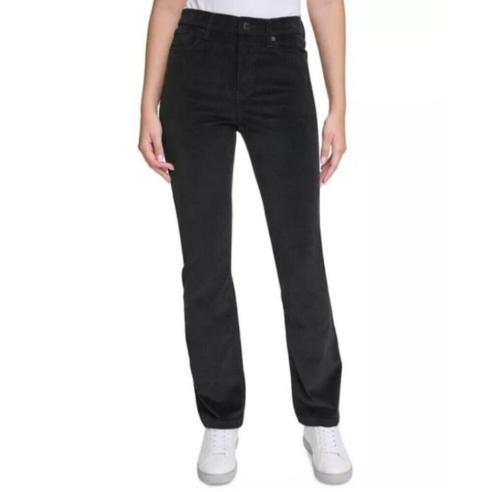 Calvin Klein Classic Corduroy Pants 5-Pocket Slim Straight Leg Womens Size 4